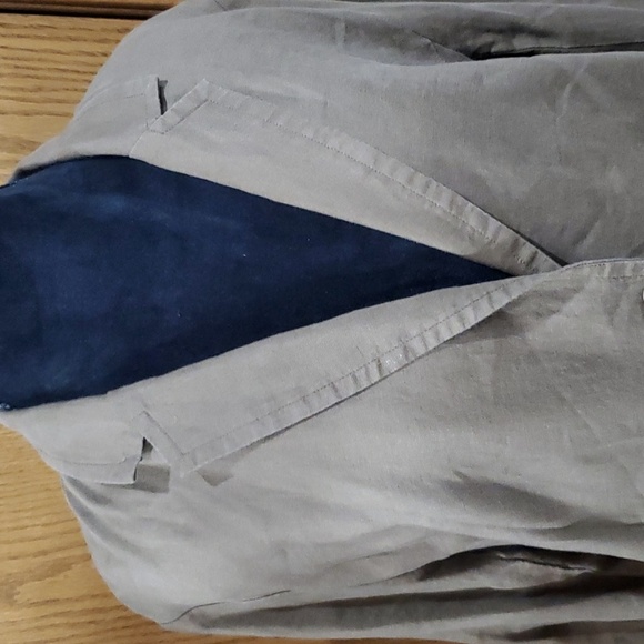 Eileen fisher green brown 2 button linen blazer - Picture 2 of 8